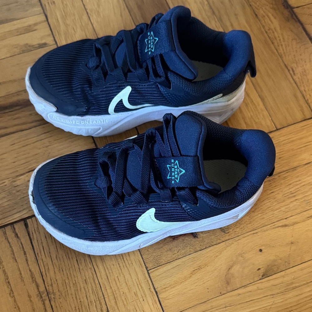 Nike Kids Navy and White Sneakers